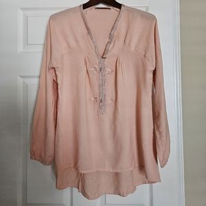 Boho Moroccan High low embroidery top